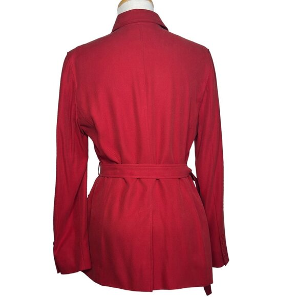 Ralph Lauren Vintage Women's Silk Jacket with Belt Red Size - P/M - Picture 4 of 9